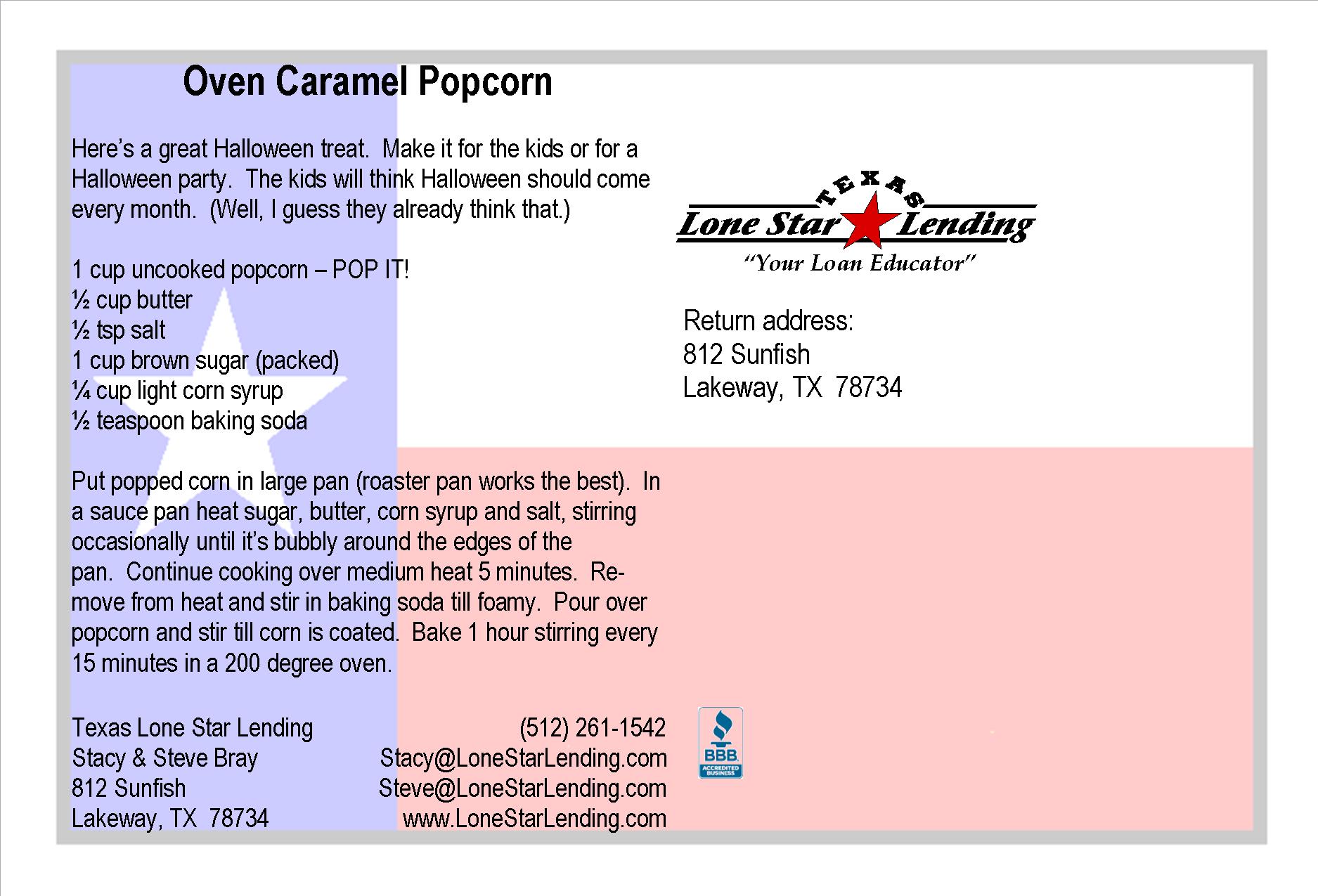 Oven Caramel Popcorn recipe