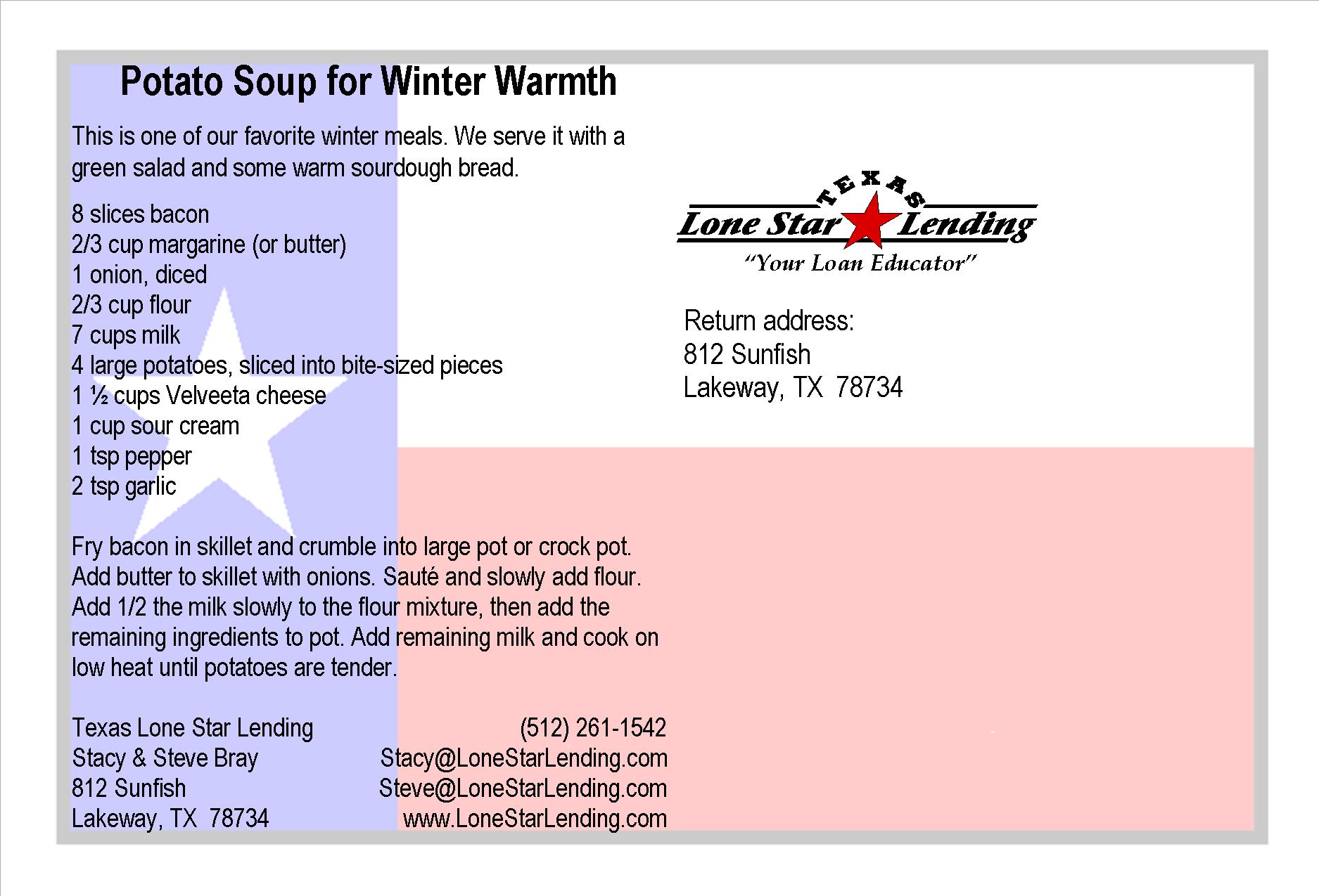 Potato Soup for Winter Warmth recipe
