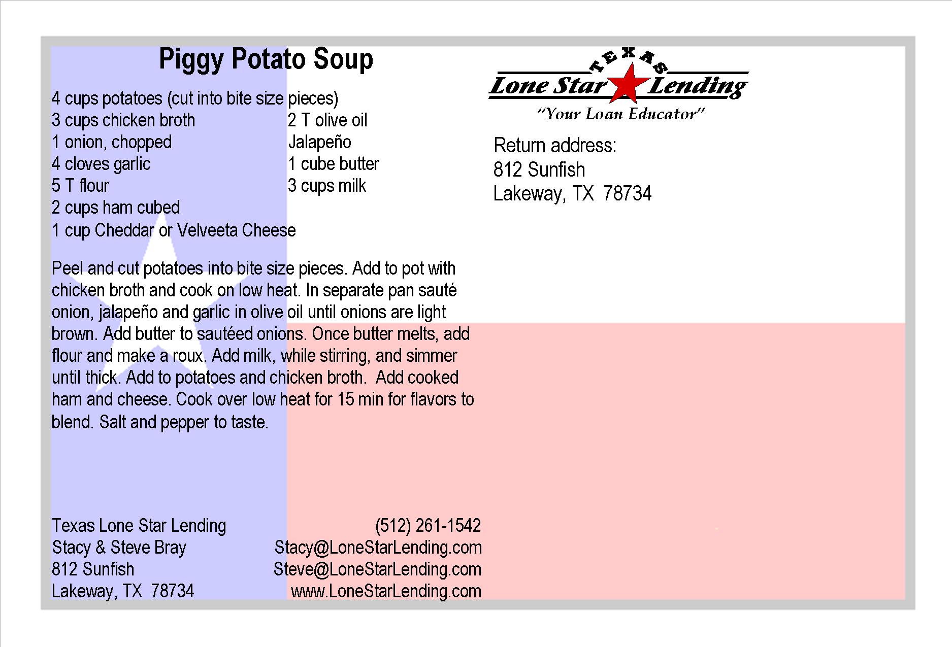 Piggy Potato Soup recipe