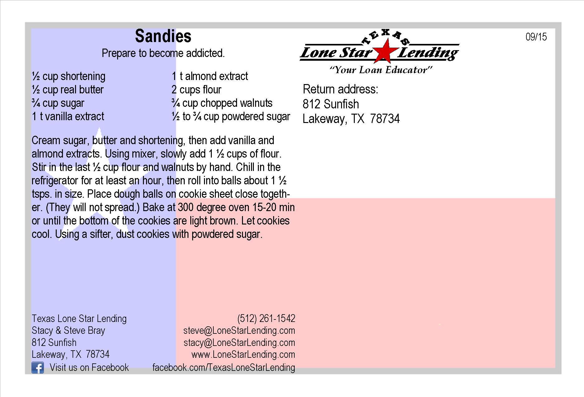 Sandies recipe