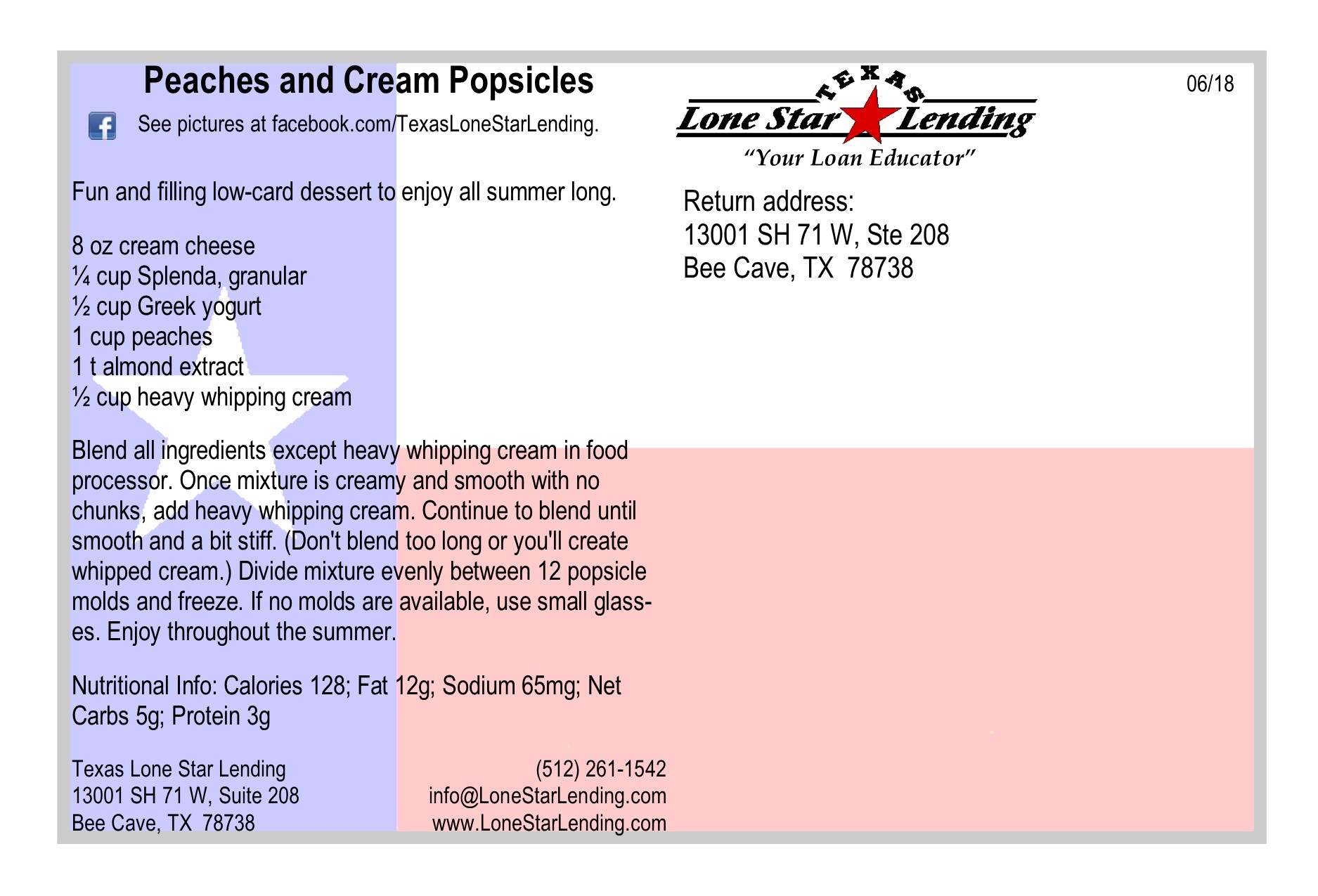 Peaches and Cream Popsicles recipe