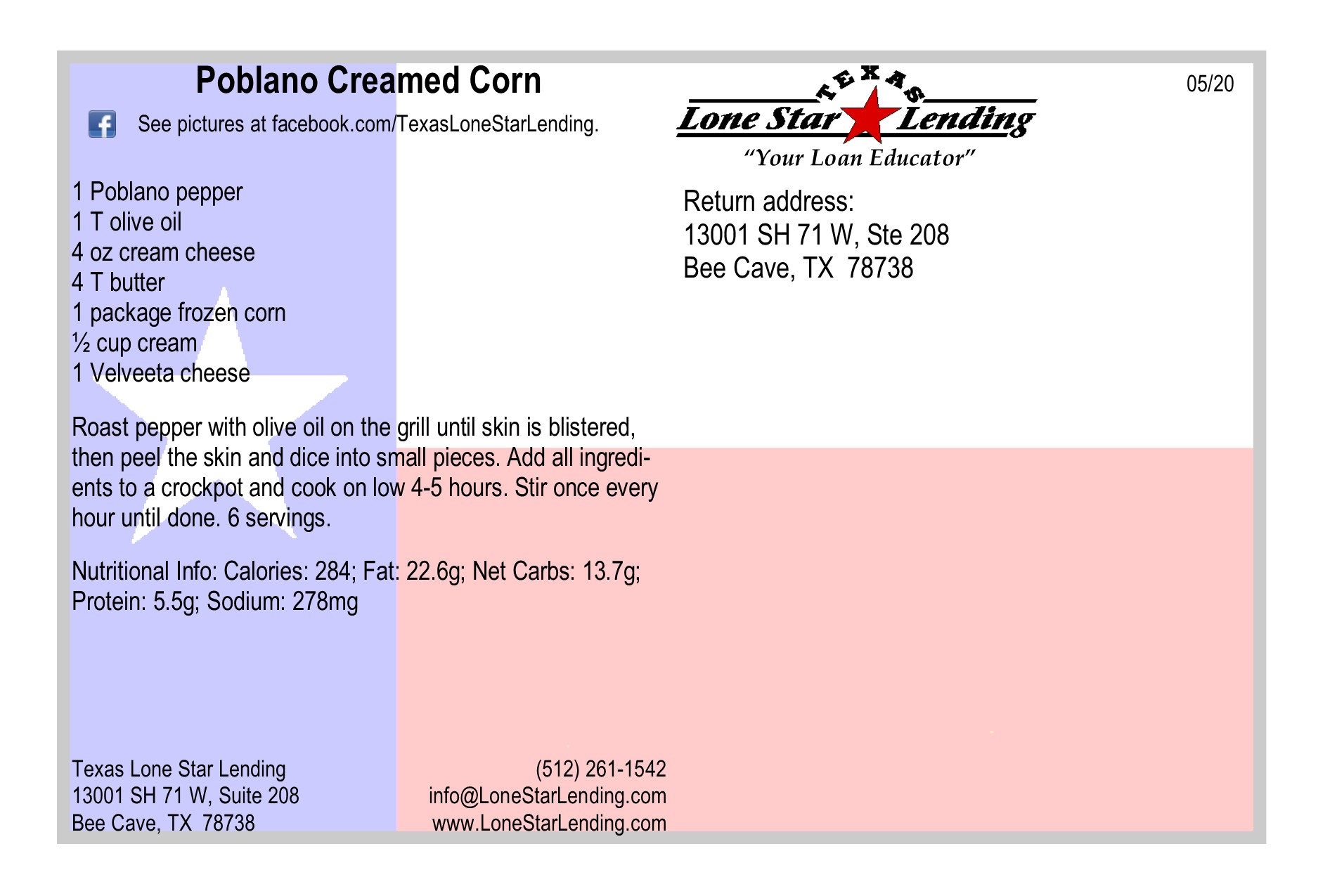 Poblano Creamed Corn recipe