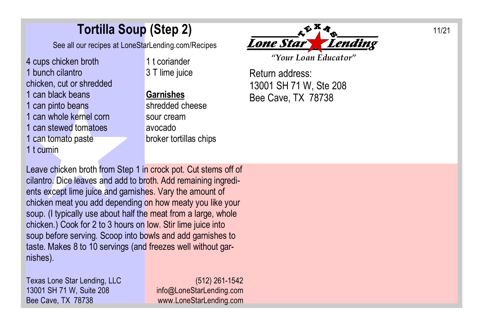 Tortilla Soup (Part 2) recipe